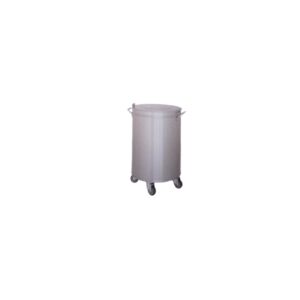 STAINLESS STEEL WASTE BIN WITH WHEELS (704002)